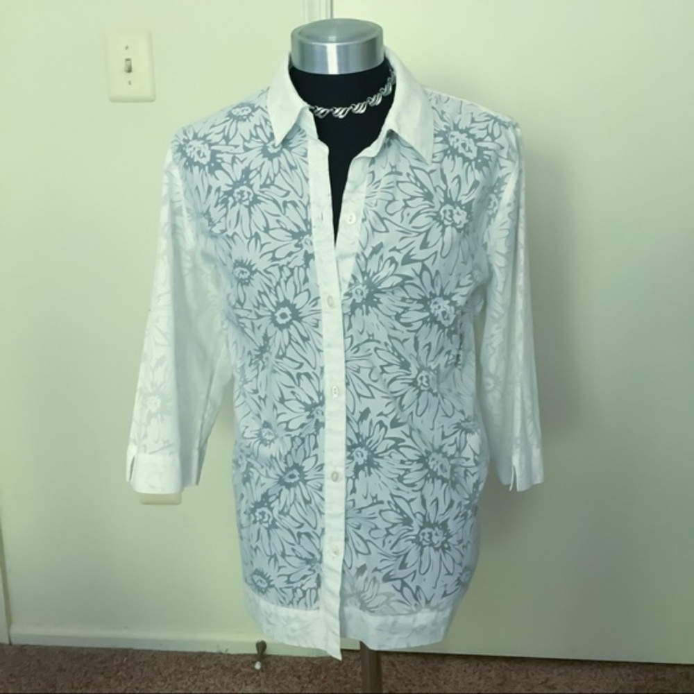 Sheer floral Sag Harbor blouse